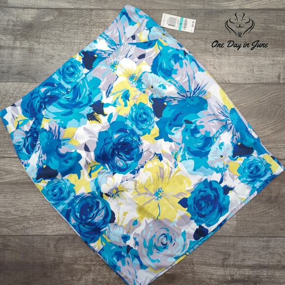 Charter Club Blue Belle Mini Skirt Size 16 - Picture 1 of 5